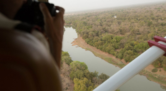 Following the course of the Salamat river from the air – Zakouma National Park, Chad