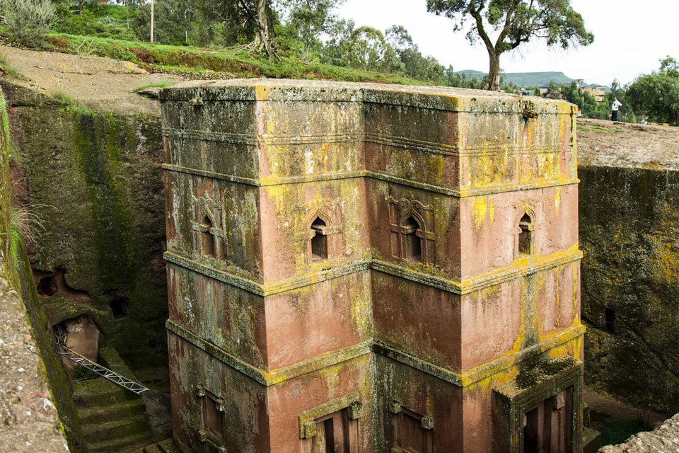 The Church of St. George is one of the 11 rock churches in Lalibela
