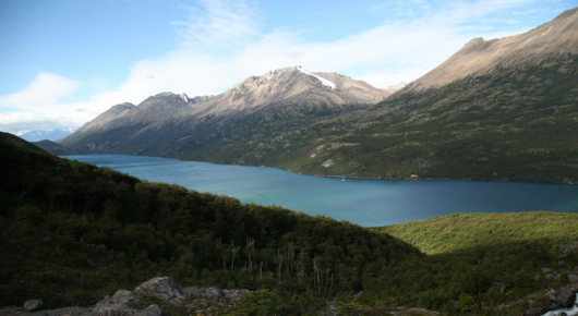 Lago del Desierto - Aguas Arriba can be seen at middle-right of the photo