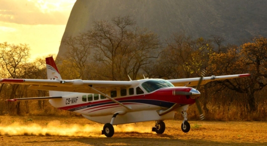 A Cessna 208 landing at Mariri