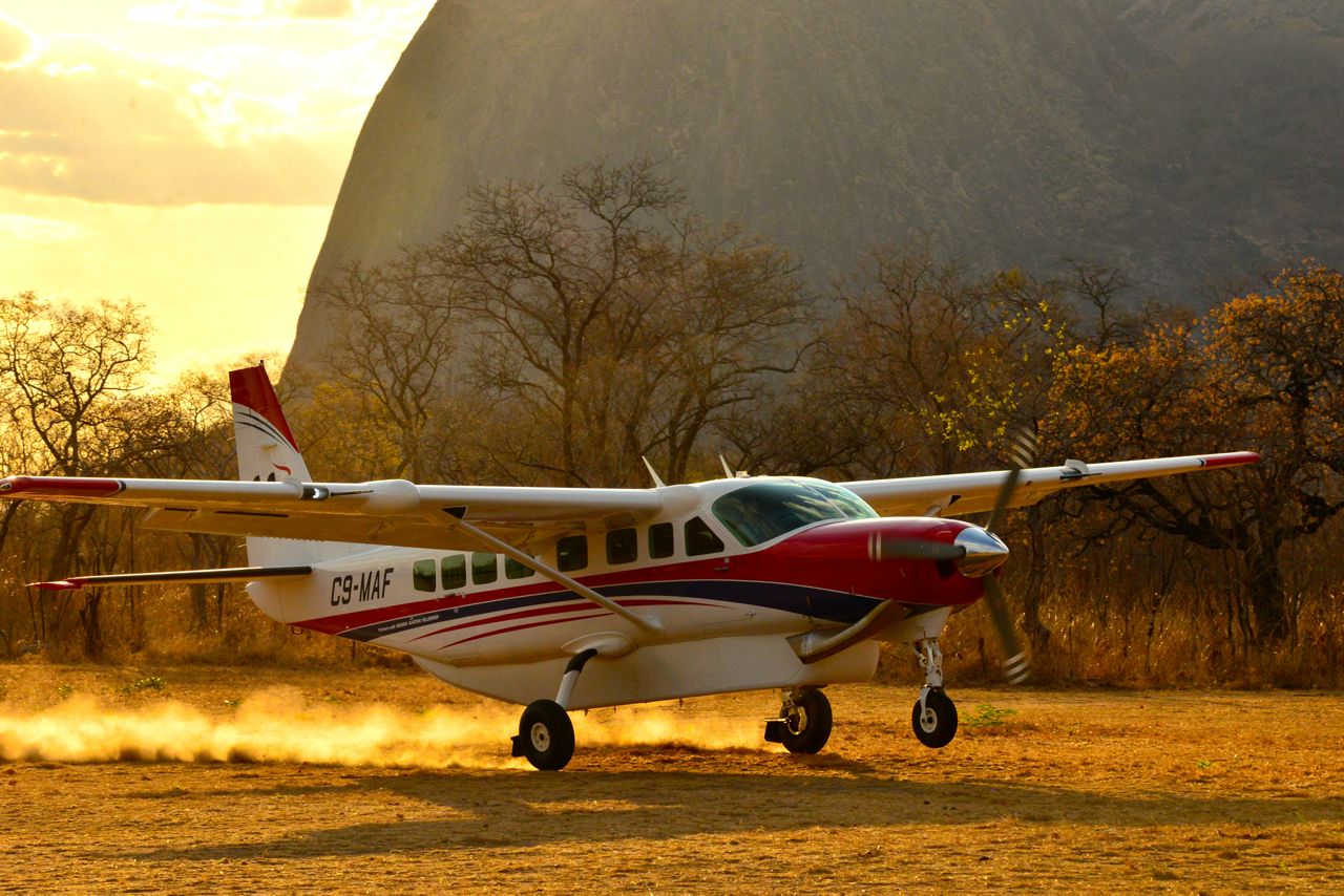 A Cessna 208 landing at Mariri