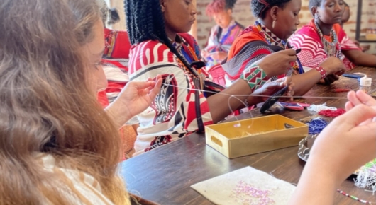 Beading with the Maasai Mamas